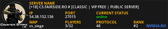 [+18] CS.FAIRSIDE.RO # [CLASSIC | VIP FREE | PUBLIC SERVER]